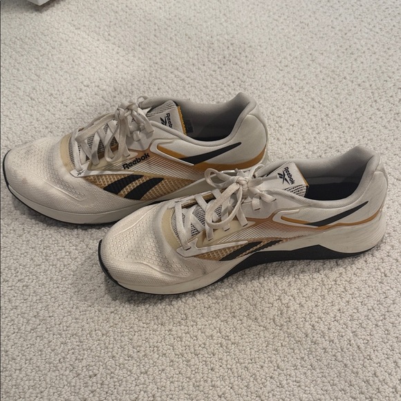 Reebok Nano X4 White and Gold Athletic Shoes - Picture 3 of 7